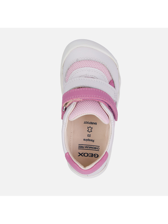 Geox Bílé dívčí barefoot tenisky pro první kroky Geox Steppieup