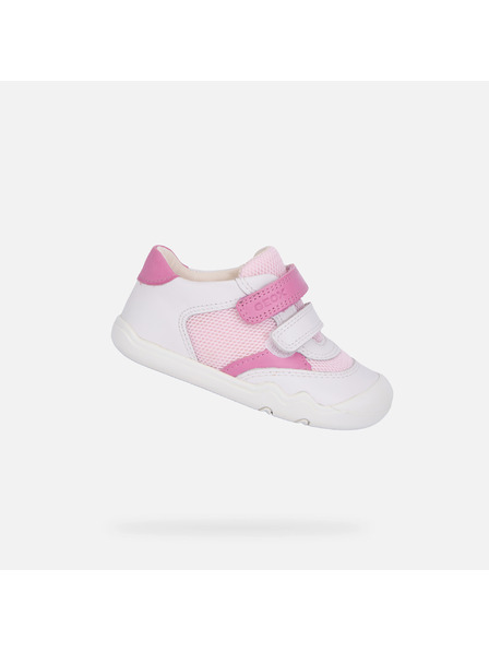 Geox Bílé dívčí barefoot tenisky pro první kroky Geox Steppieup