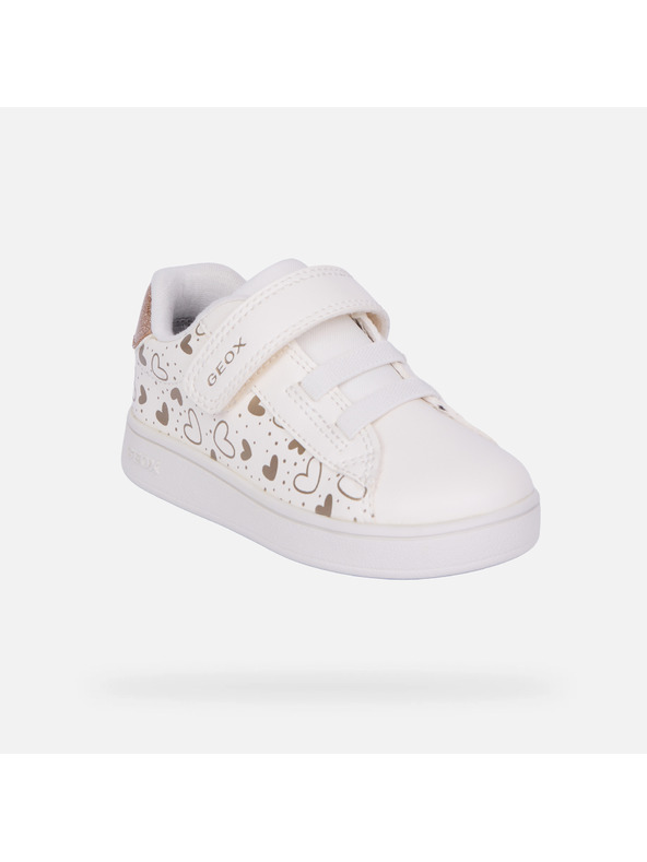 Geox Bílé dívčí tenisky Geox Eclyper