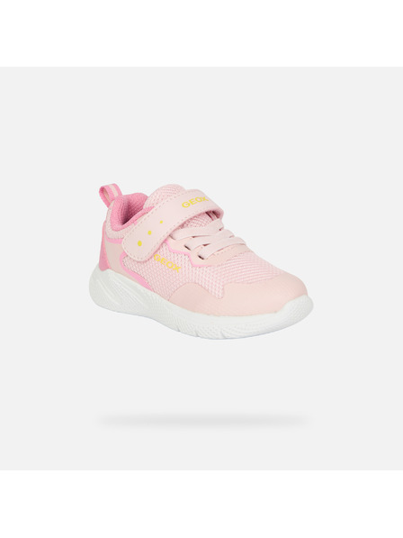Geox Světle růžové dívčí tenisky Geox Sprintye