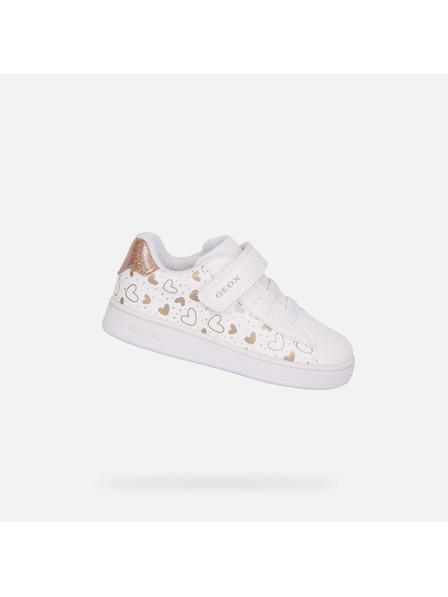 Geox Bílé dívčí tenisky Geox Eclyper