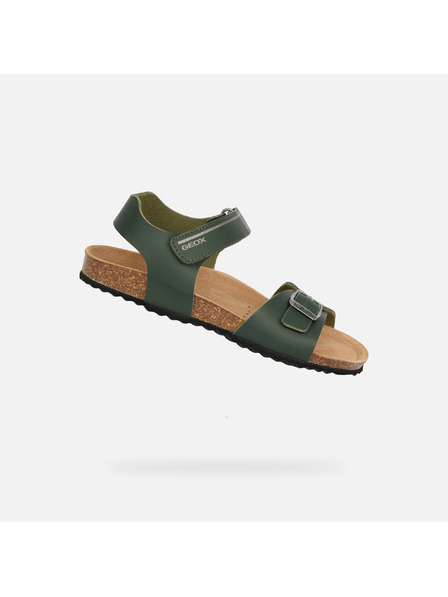 Geox Khaki chlapecké sandály Geox Ghita