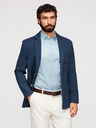 Ombre Clothing Pánské modré sako SLIM s jemnou texturou