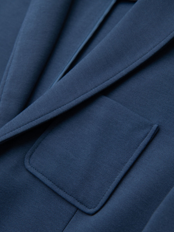 Ombre Clothing Pánské modré sako SLIM s jemnou texturou