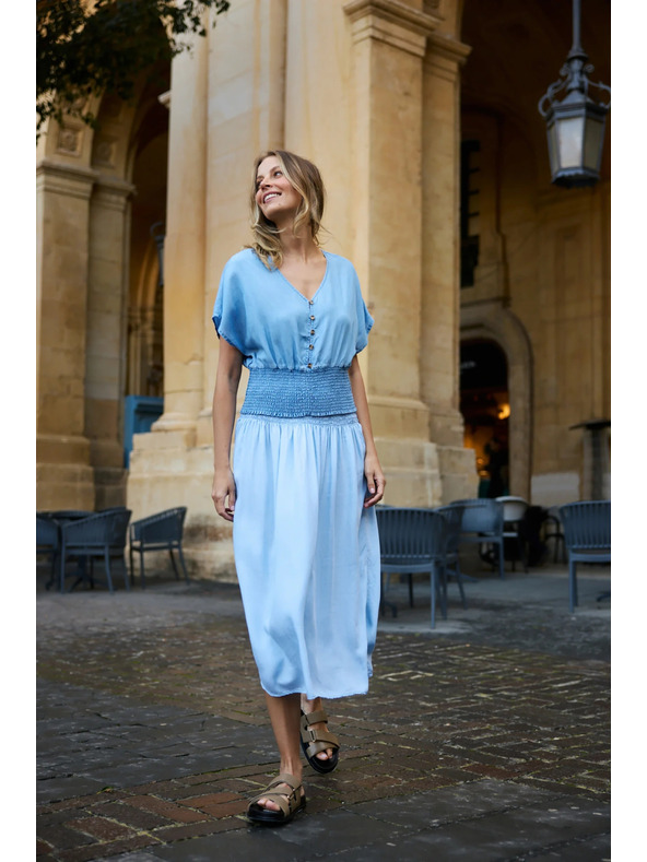 Moodo Košile lyocell modrá Moodo