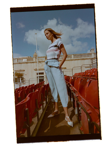 Moodo Culottes kalhoty modré Moodo