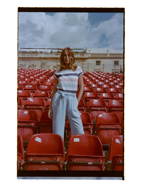 Moodo Culottes kalhoty modré Moodo