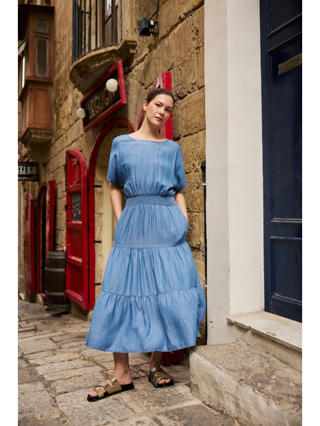 Moodo Midi sukně modrá Moodo