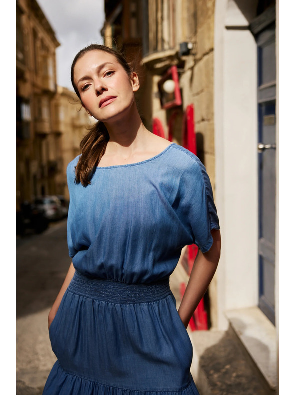 Moodo Midi sukně modrá Moodo