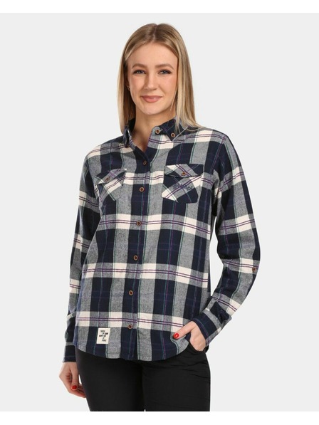 Kilpi Dámská sportovní flanelová košile Kilpi FLANNY-W Modrá