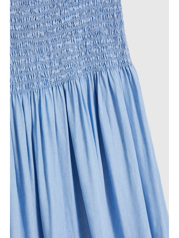 Moodo Sukně lyocell modrá Moodo