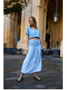 Moodo Sukně lyocell modrá Moodo