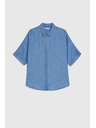 Moodo Košile lyocell modrá Moodo