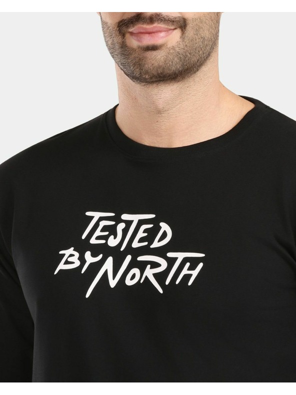 Kilpi Pánské bavlněné tričko s dlouhým rukávem Kilpi BASE-M Černá