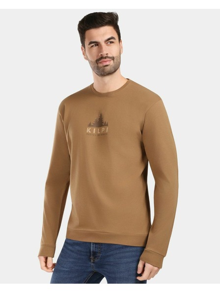 Kilpi Pánské bavlněné tričko s dlouhým rukávem Kilpi BASE-M Hnědá