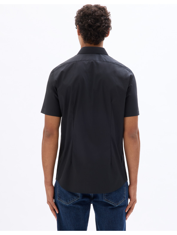 Celio Černá pánská košile s krátkým rukávem Celio Daslim