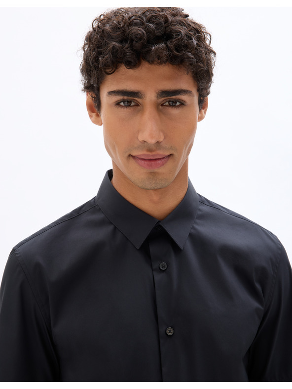 Celio Černá pánská košile s krátkým rukávem Celio Daslim