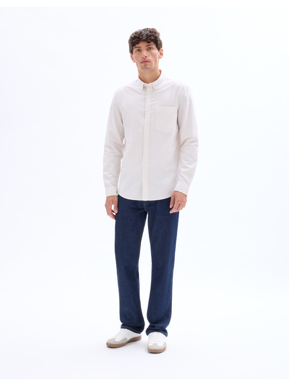 Celio Béžová košile regular oxford Celio Caoxfordy