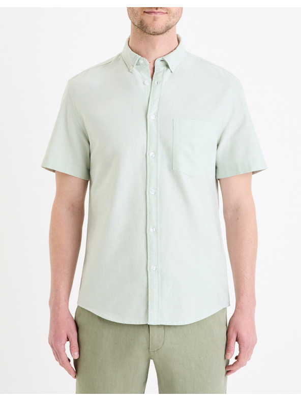 Celio Světle zelená košile regular Celio Daxfordmc