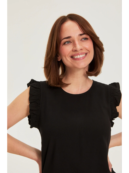 Moodo Košile s volány černá Moodo
