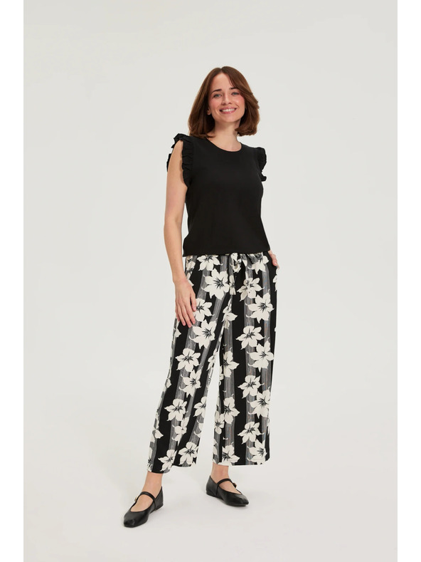 Moodo Košile s volány černá Moodo