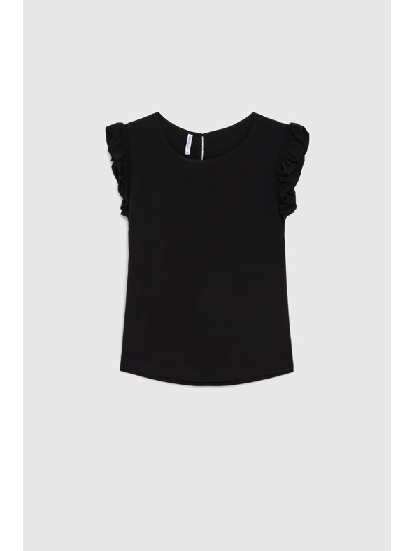 Moodo Košile s volány černá Moodo