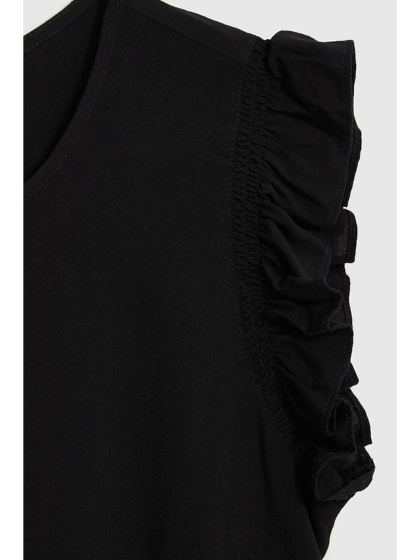 Moodo Košile s volány černá Moodo