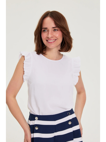 Moodo Košile s volány bílá Moodo