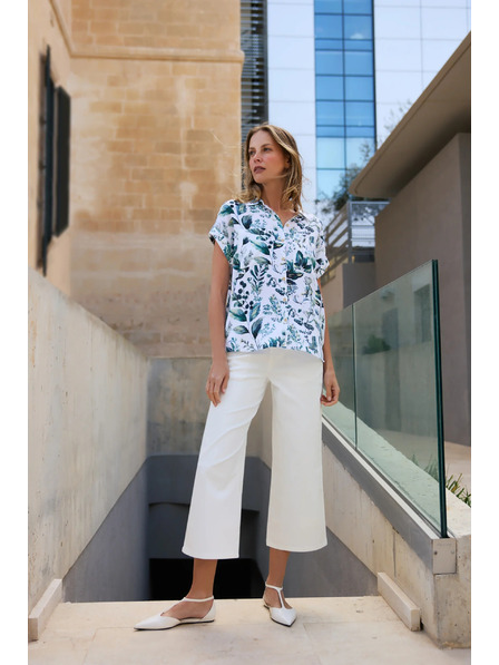 Moodo Bílá viskózová košile Moodo