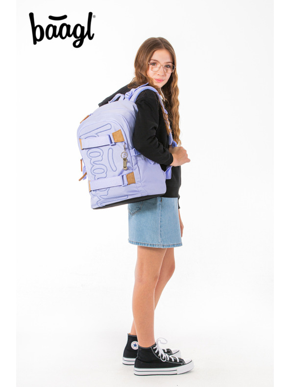 BAAGL  BAAGL SET 5 Skate Lilac: batoh, penál, sáček, ledvinka, obal na notebook