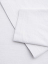 Ombre Clothing Pánské tričko BASIC s dlouhým rukávem a polo límcem - bílé V1 OM-POBL-0162 Ombre Clothing