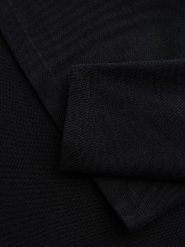 Ombre Clothing Pánská polokošile BASIC s dlouhým rukávem - černá V2 OM-POBL-0162 Ombre Clothing