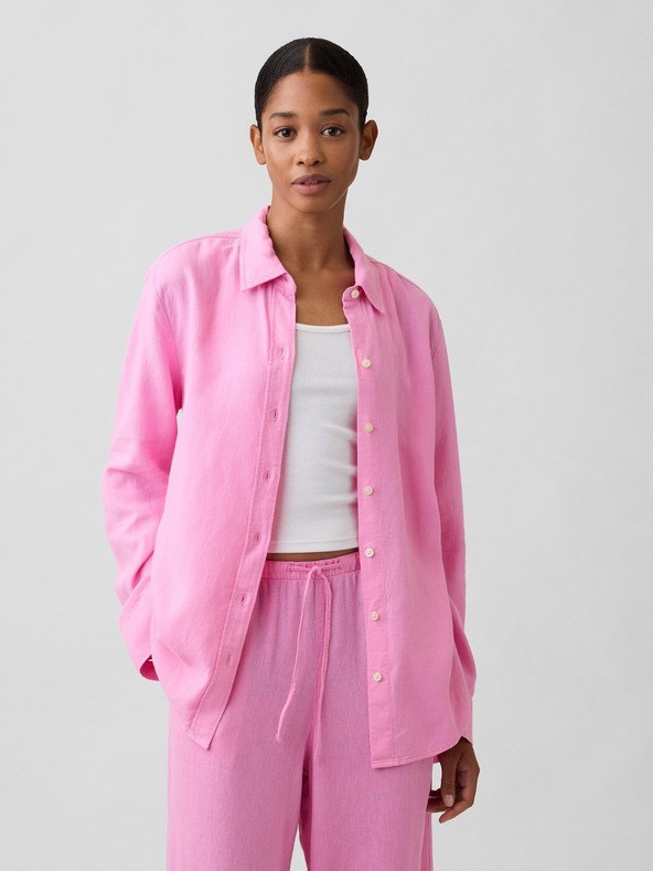 GAP Lněná košile Easy Shirt GAP