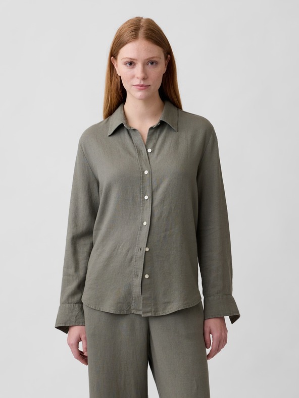 GAP Lněná košile Easy Shirt GAP
