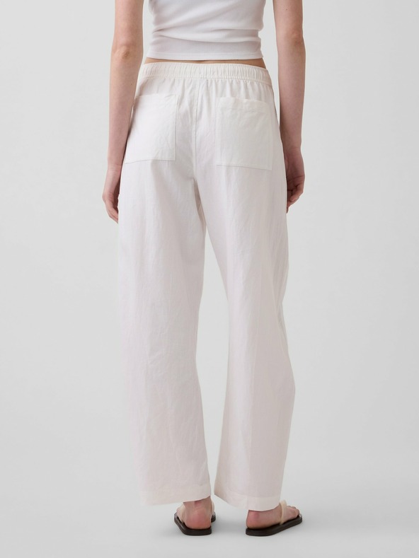 GAP Lněné kalhoty Easy Barrel GAP