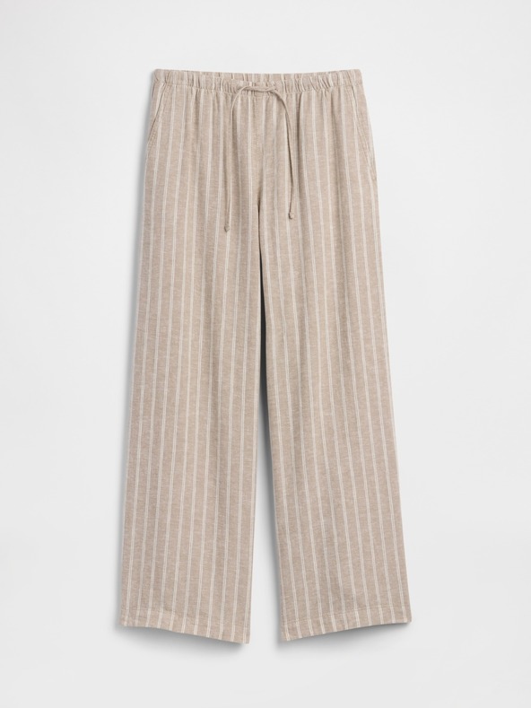 GAP Lněné kalhoty Wide-Leg GAP