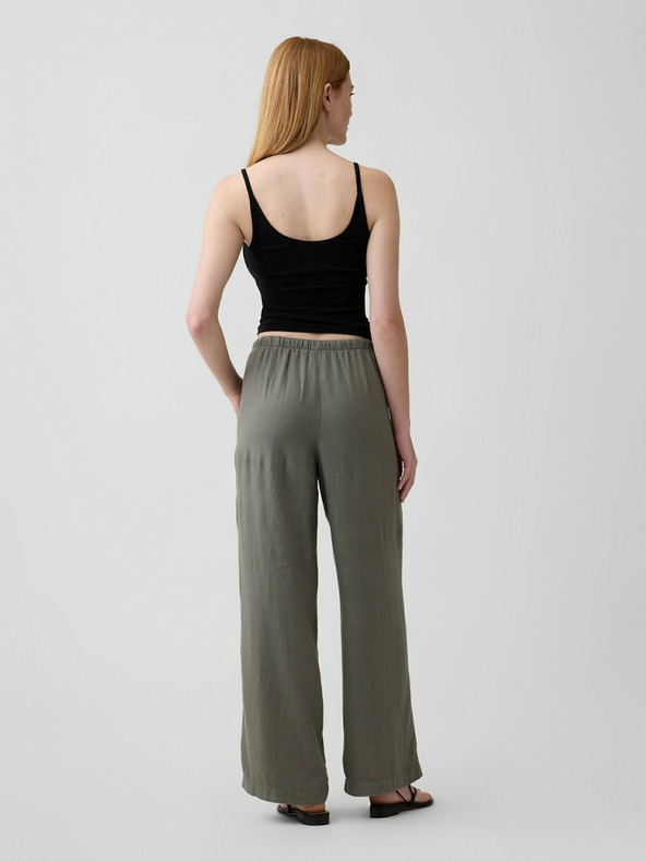 GAP Lněné kalhoty Wide-Leg GAP