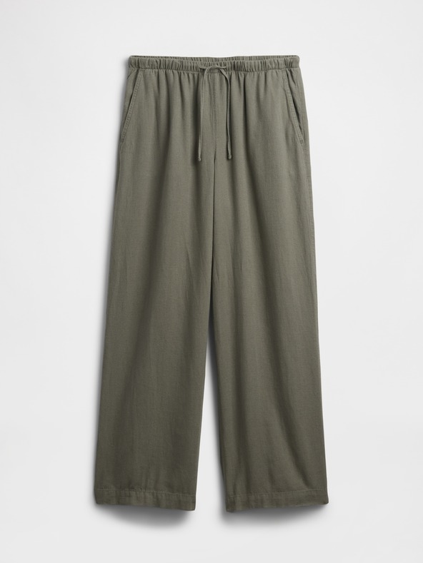 GAP Lněné kalhoty Wide-Leg GAP