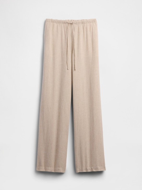 GAP Lněné kalhoty Wide-Leg GAP