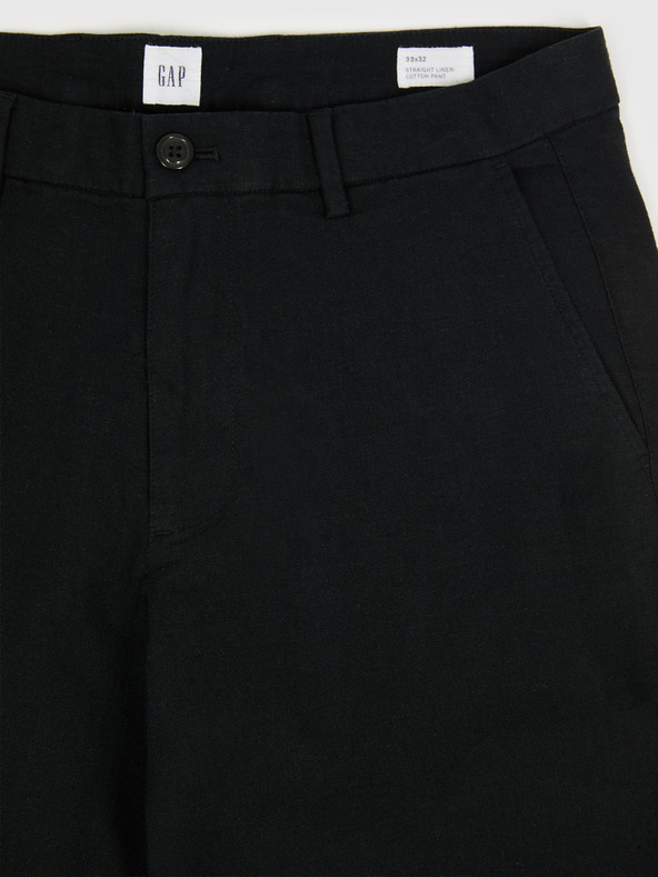 GAP Lněné kalhoty Straight GAP