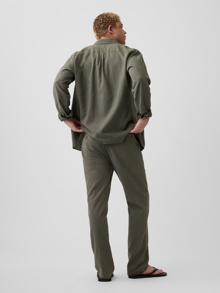 GAP Lněné kalhoty Straight GAP