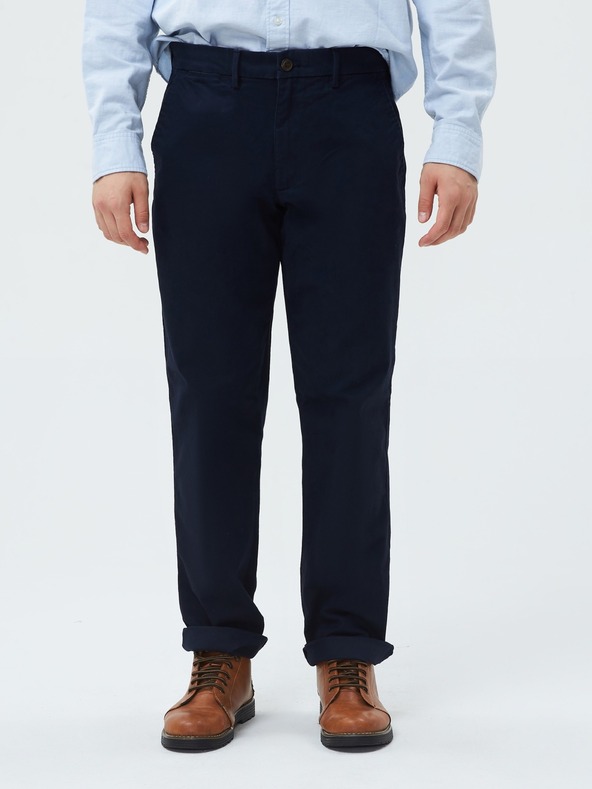 GAP Kalhoty essential khaki straight fit GapFlex GAP