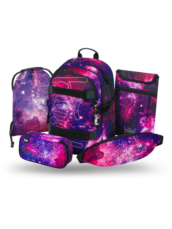 BAAGL  BAAGL SET 5 Skate Galaxy: batoh, penál, sáček, ledvinka, obal na notebook