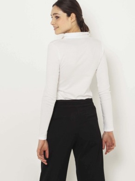 CAMAIEU Bílé triko s límečkem