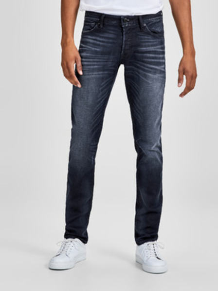 Jack & Jones Tmavě modré slim fit džíny s vyšisovaným efektem