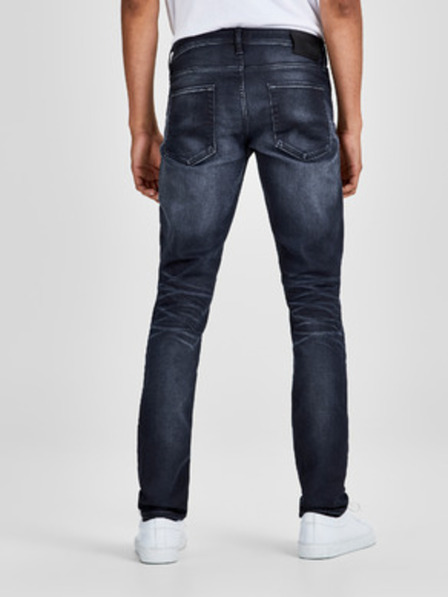 Jack & Jones Tmavě modré slim fit džíny s vyšisovaným efektem
