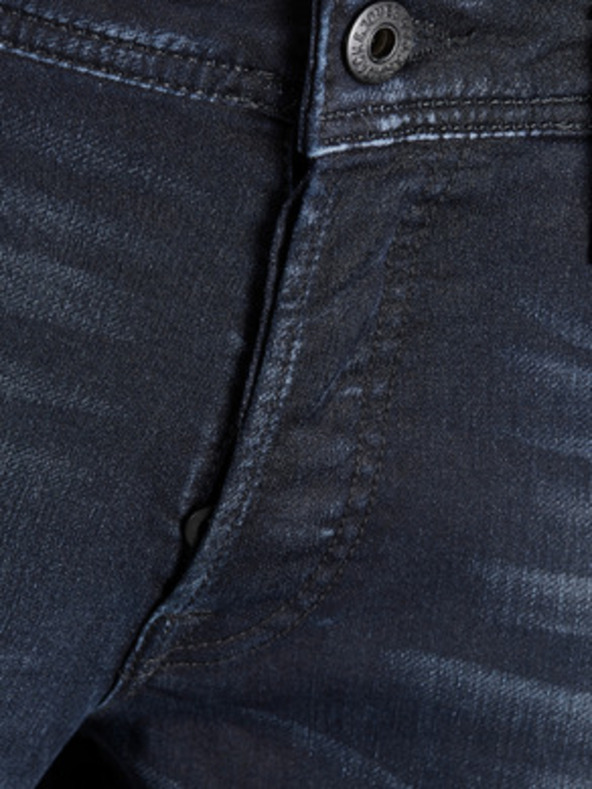Jack & Jones Tmavě modré slim fit džíny s vyšisovaným efektem