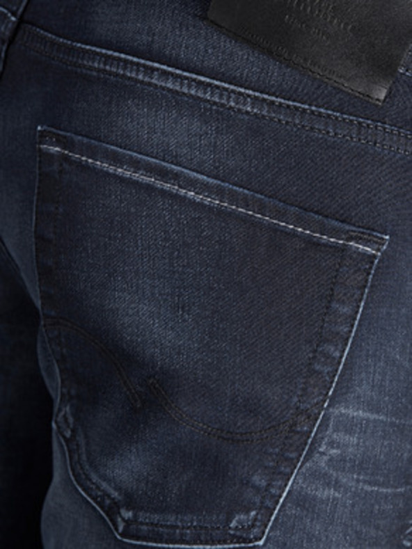 Jack & Jones Tmavě modré slim fit džíny s vyšisovaným efektem