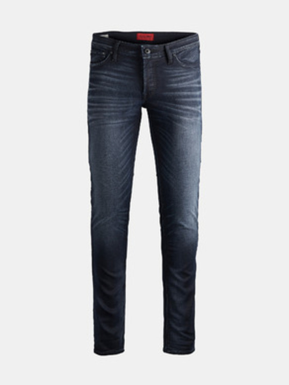 Jack & Jones Tmavě modré slim fit džíny s vyšisovaným efektem
