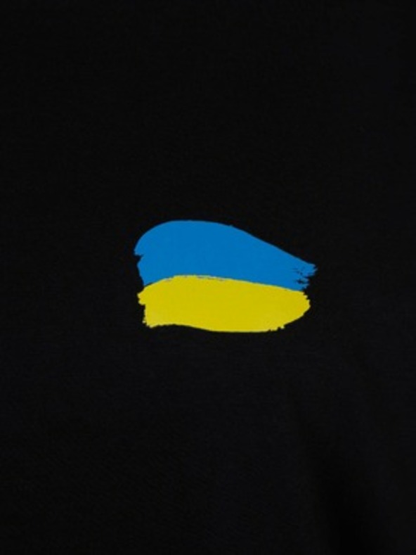 DOBRO Černé dámské oversize tričko Netřeba slov z kolekce DOBRO. pro Ukrajinu